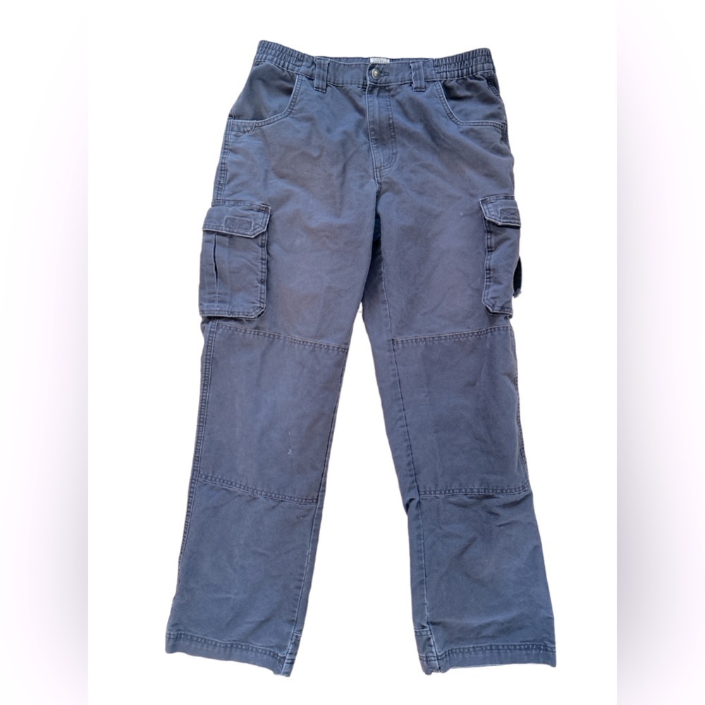 RedHead Double Knee Mens 33 Gray Cotton Canvas Cargo Work Pants‎ Utility Rugged